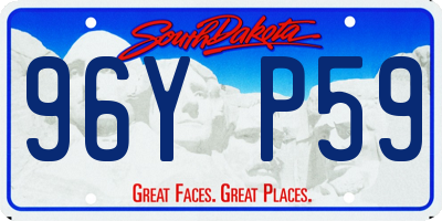 SD license plate 96YP59
