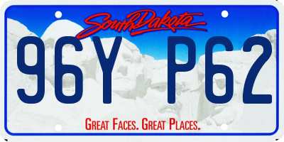 SD license plate 96YP62