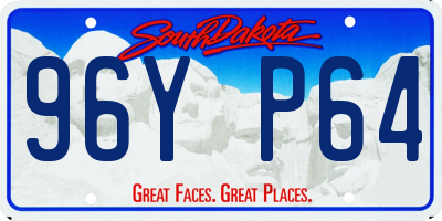 SD license plate 96YP64