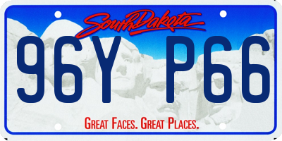 SD license plate 96YP66