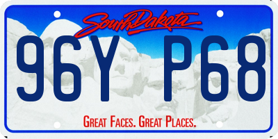 SD license plate 96YP68