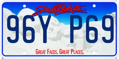 SD license plate 96YP69