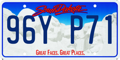 SD license plate 96YP71