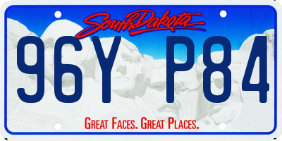 SD license plate 96YP84