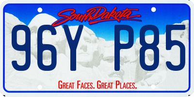 SD license plate 96YP85