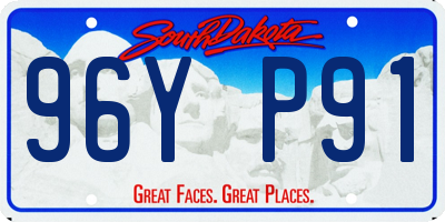 SD license plate 96YP91