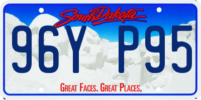 SD license plate 96YP95