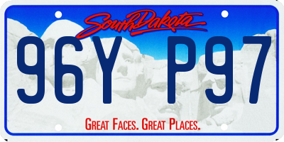 SD license plate 96YP97