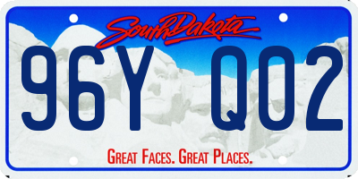 SD license plate 96YQ02