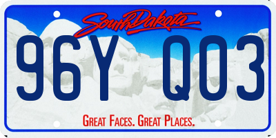 SD license plate 96YQ03