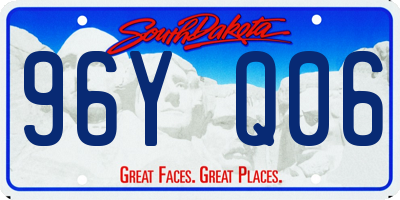 SD license plate 96YQ06