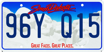 SD license plate 96YQ15