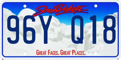 SD license plate 96YQ18