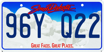 SD license plate 96YQ22