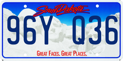SD license plate 96YQ36