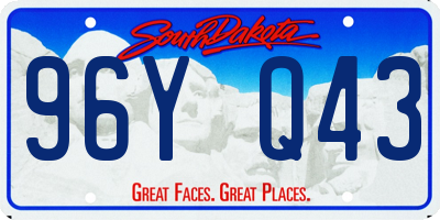 SD license plate 96YQ43