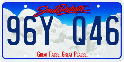 SD license plate 96YQ46