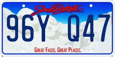 SD license plate 96YQ47