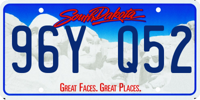 SD license plate 96YQ52