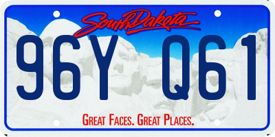 SD license plate 96YQ61