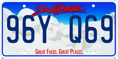 SD license plate 96YQ69