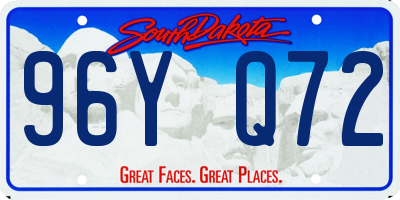 SD license plate 96YQ72