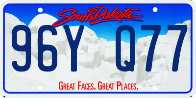SD license plate 96YQ77
