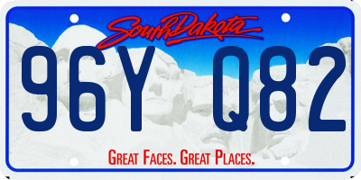 SD license plate 96YQ82