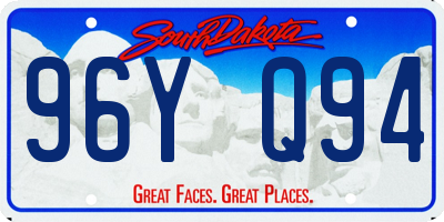 SD license plate 96YQ94