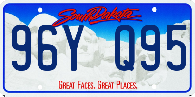 SD license plate 96YQ95