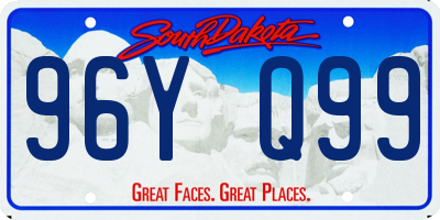 SD license plate 96YQ99