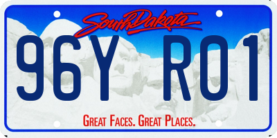 SD license plate 96YR01