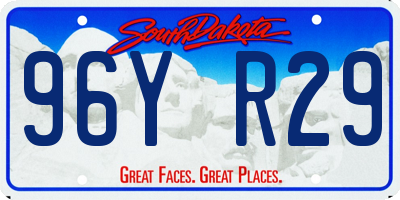 SD license plate 96YR29