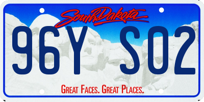 SD license plate 96YS02