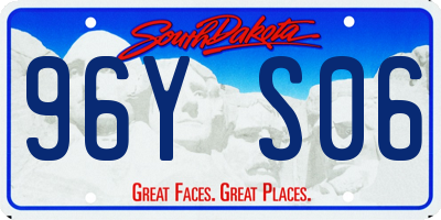 SD license plate 96YS06