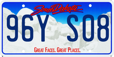 SD license plate 96YS08