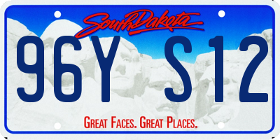 SD license plate 96YS12