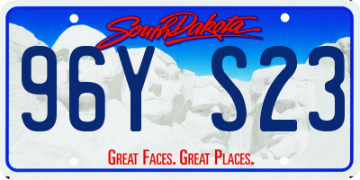 SD license plate 96YS23