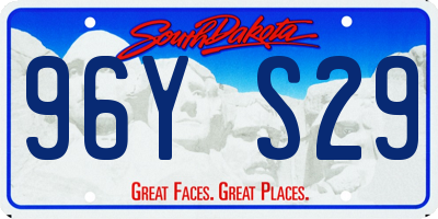 SD license plate 96YS29