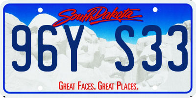 SD license plate 96YS33