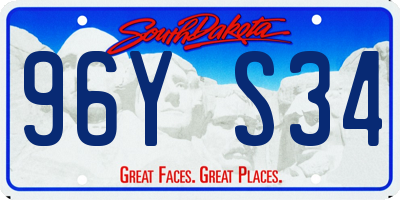 SD license plate 96YS34