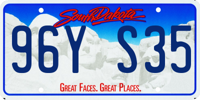 SD license plate 96YS35