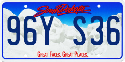 SD license plate 96YS36