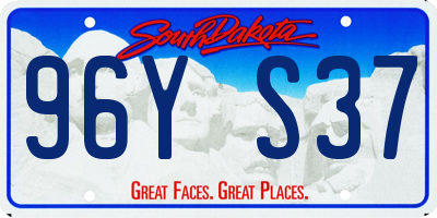 SD license plate 96YS37