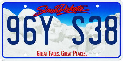 SD license plate 96YS38