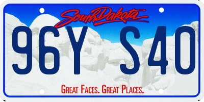 SD license plate 96YS40