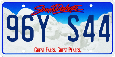 SD license plate 96YS44