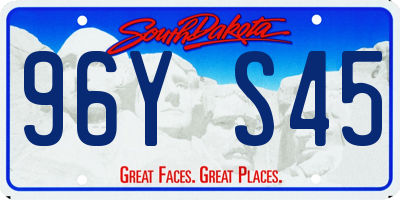 SD license plate 96YS45