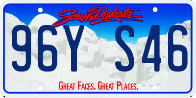 SD license plate 96YS46