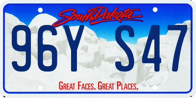 SD license plate 96YS47